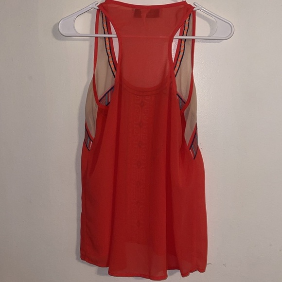 🌹Yahada Women's Orange Sleeveless Top - Picture 3 of 4